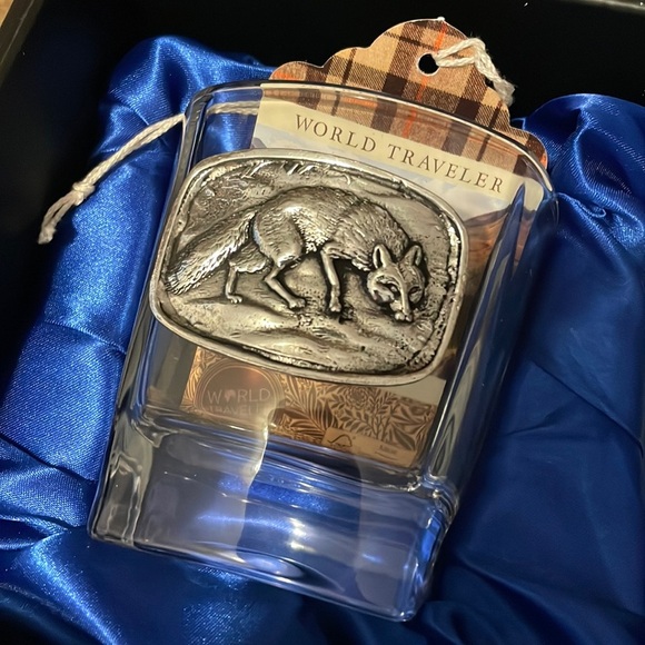 mullingar pewter fox glass set cocktail - Picture 2 of 2